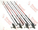 Set 4 lansete Power 3m cu 4 mulinete DA6000 cu 6 rulmenti si baitrunner