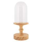 Cumpara ieftin Platou decorativ lemn maro sticla &Oslash; 14x34 cm