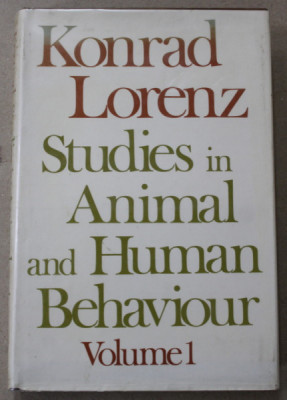 STUDIES IN ANIMAL AND HUMAN BEHAVIOUR by KONRAD LORENZ , VOLUME I , 1970 foto