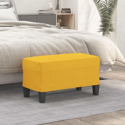 vidaXL Bancă, galben deschis, 70x35x41 cm, textil 349436 foto