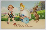 FROLICHE OSTERN (PASTE FERICIT ! ), CARTE POSTALA , PERIOADA INTERBELICA