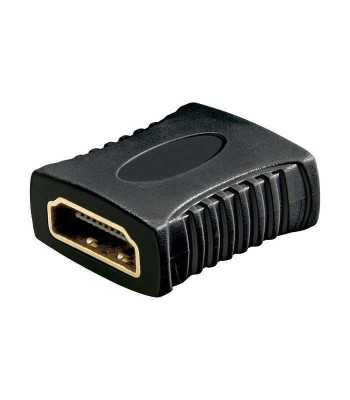 Adaptor HDMI mama-mama contacte aurite negru foto