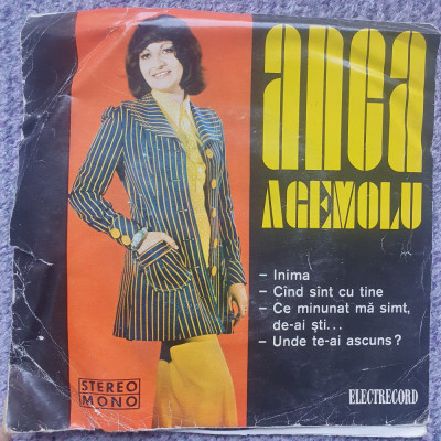 Anca Agemolu, disc vinil 45 Electrecord STM-EDC 10315, muzica usoara foto