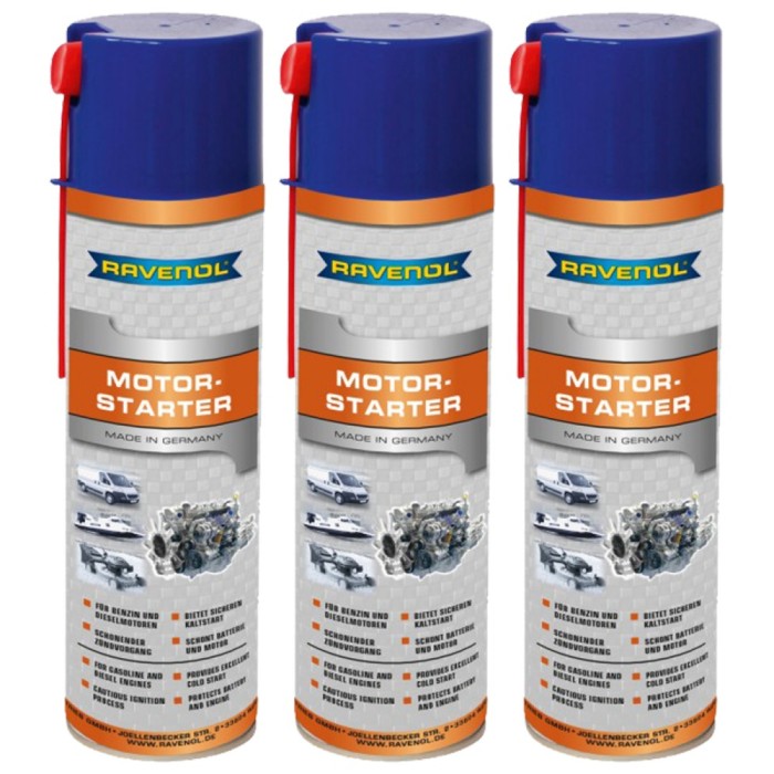 Pachet 3 x spray Ravenol pentru pornire rapida motor 400 ml