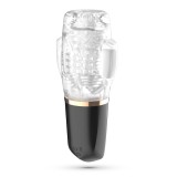 Masturbator Crushious Quasar, 10 Moduri Vibratii, 5 Moduri Suctiune, TPE Moale, 20 cm