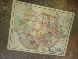 HARTA ROMANIA PE JUDETE SI TINUTURI, CCA 1925