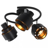 Cumpara ieftin Spoturi luminoase cu 3 direcții, negru, E14