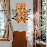Decoratiune de perete, Hare, lemn/metal, 56 x 58 cm, negru/maro, Enzo