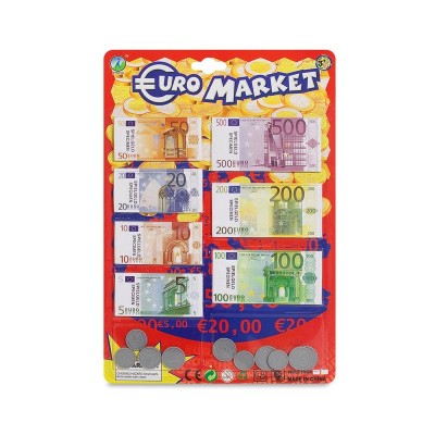 Set Joaca Bani Euro, bancnote si monede, 71 piese, ATU-082600 foto