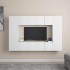 VidaXL Set dulapuri TV, 8 piese, alb, lemn prelucrat 3078668