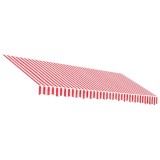 Cumpara ieftin Panza de rezerva copertina, rosu si alb, 400x300 cm, poliester