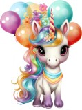 Sticker decorativ, Unicorn, Multicolor, 80 cm, 1333STK-2