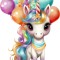 Sticker decorativ, Unicorn, Multicolor, 80 cm, 1333STK-2