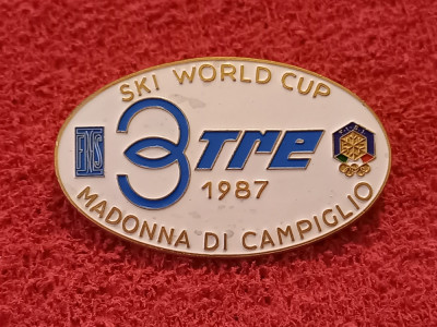 Insigna Ski - Trofeul Madonna Di Campiglio 1987-Cupa Mondiala de SKI foto