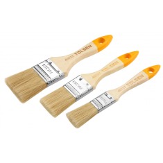 Set de 3 pensule pentru vopsit cu maner din lemn, 1&quot;, 1.5&quot;,