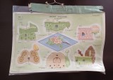 NI190 Organe omoloage la plante, planșă didactică rom&acirc;nească din plastic cu figuri &icirc;n relief, perioada comunistă