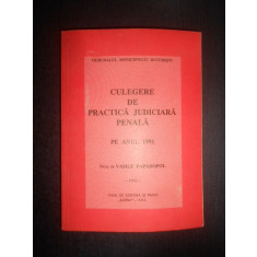 Vasile Papadopol - Culegere de practica judiciara penala pe anul 1991