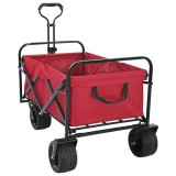 vidaXL Trolley Manevrabil Pliabil Manual Roșu 89 x 63 x 96 cm 42020659