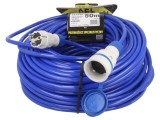 Prelungitor alimentare KEL 3x2,5mm2 50m 16A PUR albastru cu 1 priză