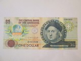 Rara! Bahamas 1 Dollar 1992 UNC,bancnota comemorativa 500 de ani de descoperirea Americii,cel mai mic pret