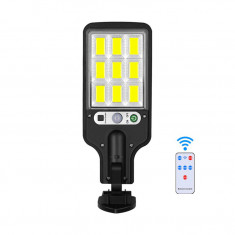 Lampa solara LED, 108 COB, telecomanda, 40W foto