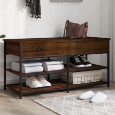 vidaXL Bancă de pantofi, stejar maro, 100x42,5x50 cm, lemn prelucrat 839037