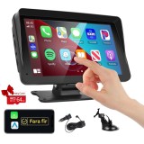 Cumpara ieftin Navigatie Auto Portabila Wireless cu Ecran Tactil 7 inci HD + Camera de marsarier, compatibil Apple CarPlay &amp; Android Auto, GPS Live, Mirror Link, Con