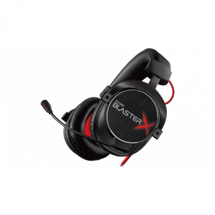 Casti gaming Creative SoundBlasterX H3 , 3.5 mm Jack TRS , Negru/Rosu