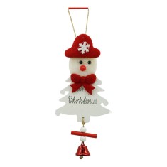 Ornament de brad om de zapada, flippy, alb, lemn, 20 cm