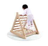Set de cățărat 3&icirc;n1 pentru copii mici, triunghi de cățărat cu 3 laturi, Montessori/Pikler din lemn