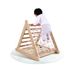 Set de cățărat 3&icirc;n1 pentru copii mici, triunghi de cățărat cu 3 laturi, Montessori/Pikler din lemn