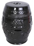 Scaun ceramica asiatica neagra PIN017, Decorative