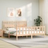 VidaXL Cadru de pat cu tăblie Super King Size, lemn masiv 3192441