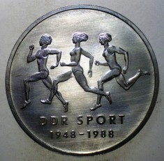7.406 GERMANIA RDG DDR SPORT 10 MARK 1988 A XF/AUNC