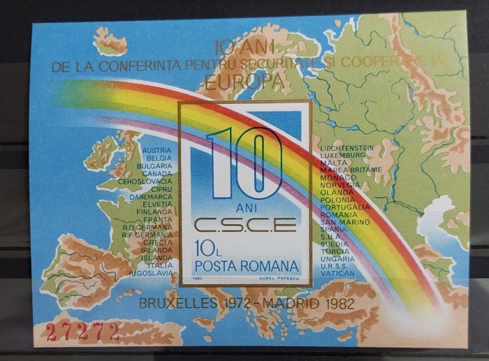 Romania 1982 - Colita C.S.C.E. MNH