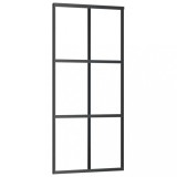 Cumpara ieftin Usa glisanta, negru, 90x205 cm, sticla ESG si aluminiu