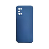 Husa din silicon compatibila cu Samsung Galaxy A03s cu protectie la camera, silk touch, Liquid blue