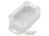 Carcasa Universala KRADEX Policarbonat IP65 60x90x40mm Gri Deschis Transparent