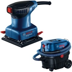 Bosch GSS 140 A + GAS 12-25 PL - Slefuitor cu vibratii 220 W 101x112 mm + Aspirator umed-uscat 1250 W 200 mbar 25 l priza scule electrice