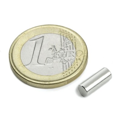 Magnet neodim cilindru &amp;Oslash;4&amp;amp;#215;10 mm, putere 700 g, N45, axial foto