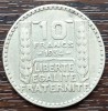 (A73) MONEDA DIN ARGINT FRANTA - 10 FRANCS FRANCI 1934, 10 GRAME, PURITATE 680, Europa