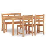 Set mobilier pentru gradina, 4 piese, lemn masiv de tec