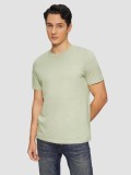 Tricou cu maneca scurta, barbati, cu logo si croiala Regular fit, Bej, XL