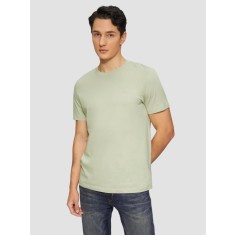 Tricou cu maneca scurta, barbati, cu logo si croiala Regular fit, Bej, XL