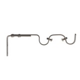 Set Consolă Galerie Dubla Deschisă Ext Fi20/16.5-19 Cm -Argintiu Mat Compoziție Fier Forjat