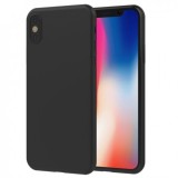 Husa samsung galaxy a7 2017 full silicone 360 negru + folie de protectie, Flippy