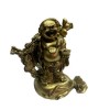 Statueta Buddha Vesel Feng Shui Aurie 9cm TT11 - Noroc, Fericire, Abundenta - Decoratiune Casa Birou