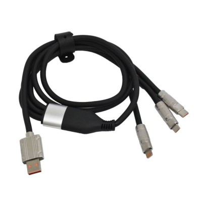 Cablu Fast USB, 3in1, micro USB, Type C, compatibil cu iPhone, 1m, 196867 foto