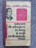 Boatca, CONCURS DE ADMITERE IN LICEE SI SCOLI PROFESIONALE, 1992, literat Romana, Clasa 8, Limba Romana