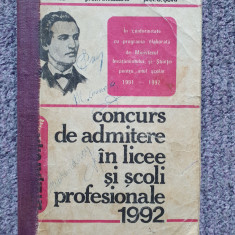 Boatca, CONCURS DE ADMITERE IN LICEE SI SCOLI PROFESIONALE, 1992, literat Romana